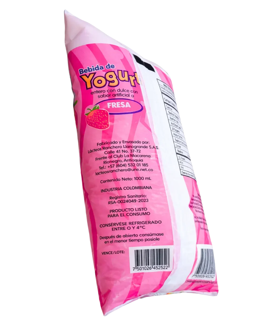 Yogurt Fresa 03 Bebida de Yogurt