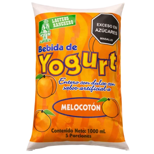 Yogurt Melocoton 01 Bebida de Yogurt
