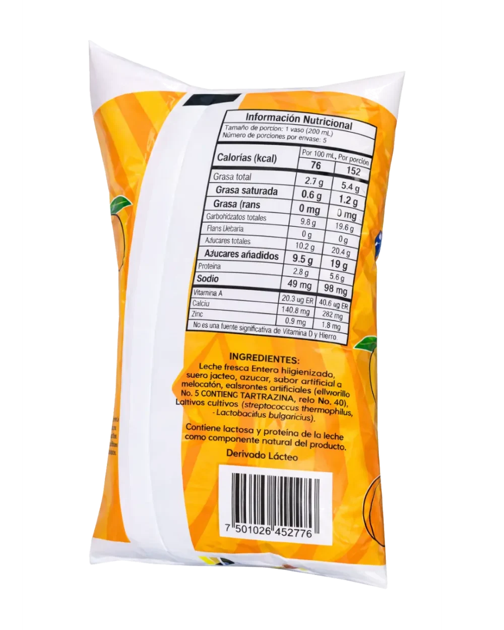 Yogurt Melocoton 02 Bebida de Yogurt