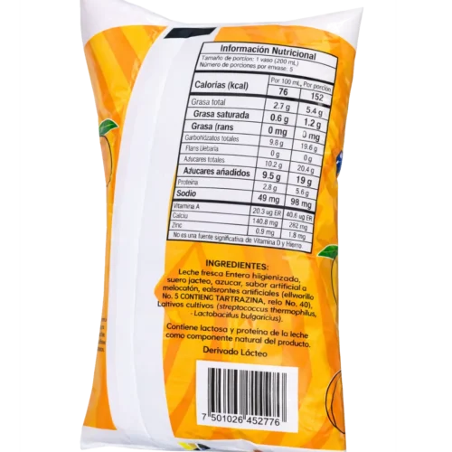 Yogurt Melocoton 02 Bebida de Yogurt