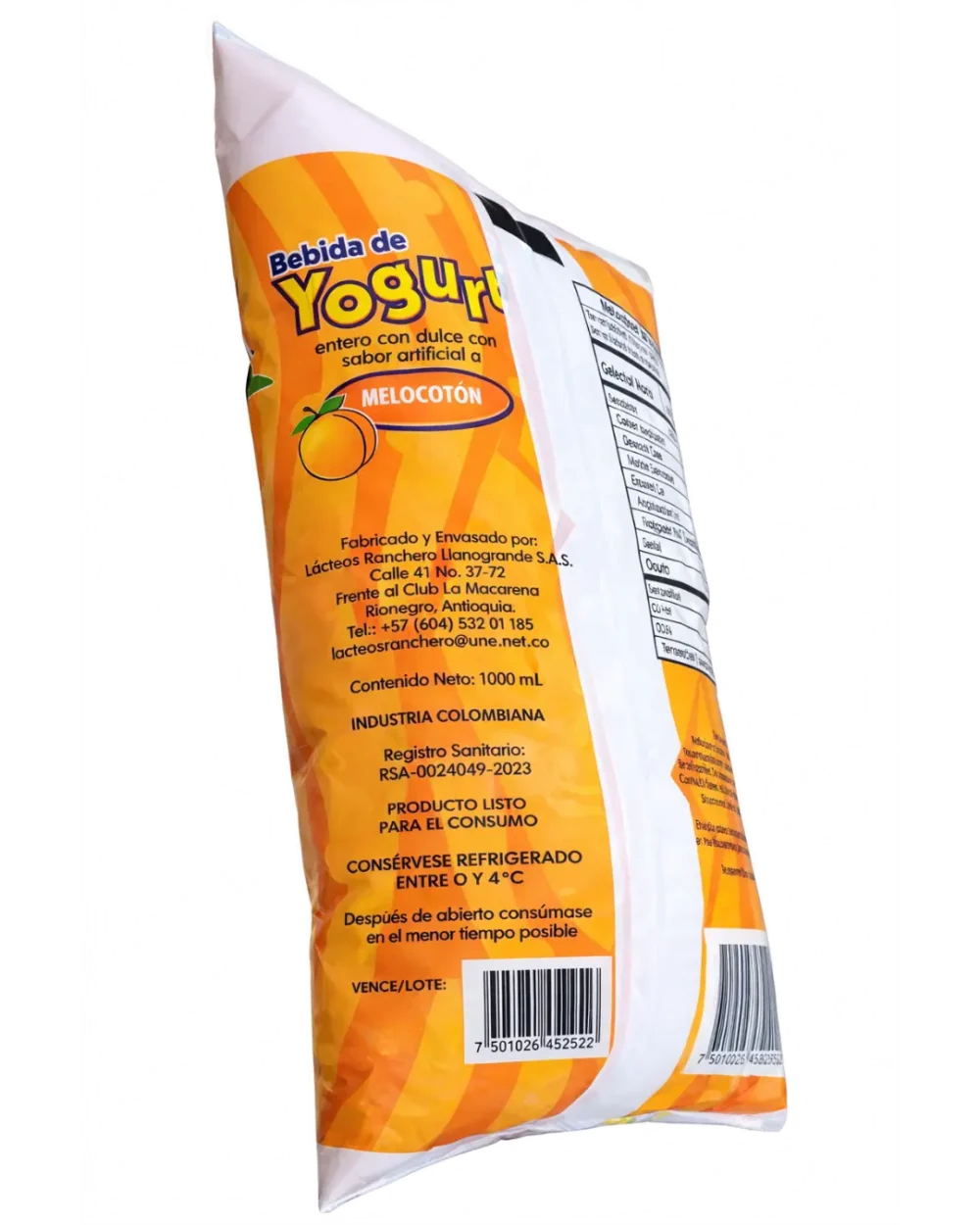 Yogurt Melocoton 03 Bebida de Yogurt