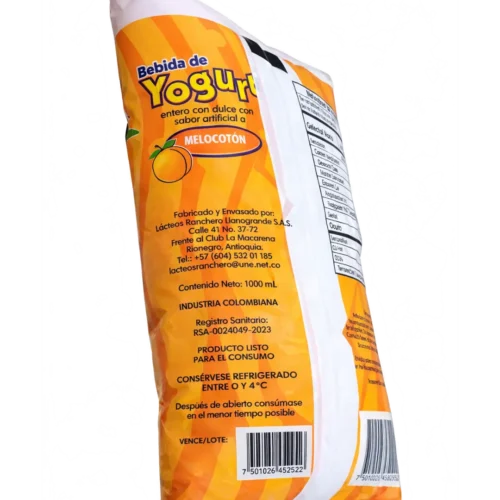 Yogurt Melocoton 03 Bebida de Yogurt